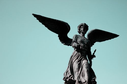 sculpture angel tiffany blue