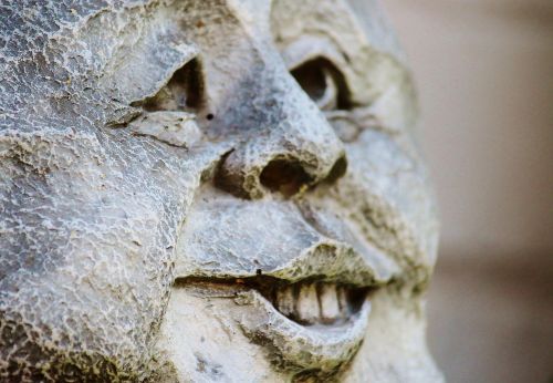 sculpture stone face