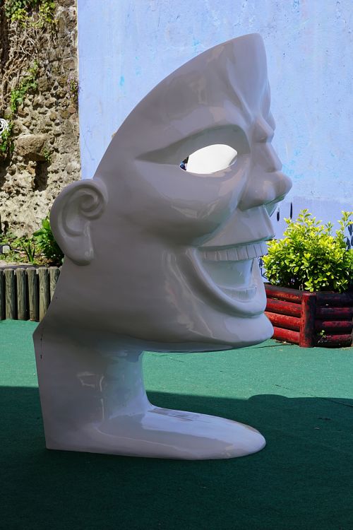 White Face Sculpture
