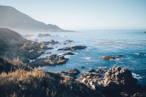 sea seascape cliffs