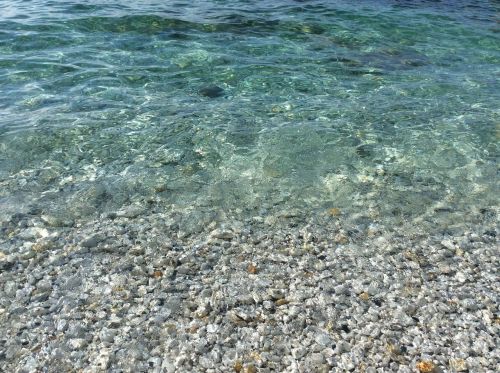 sea transparent pebbles