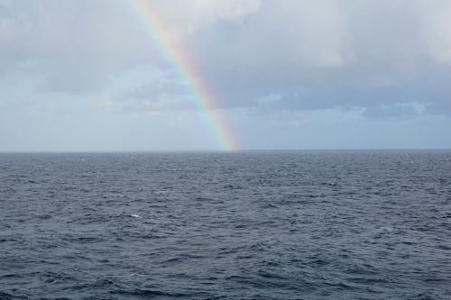 sea ocean rainbow