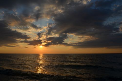 sea sunset sun