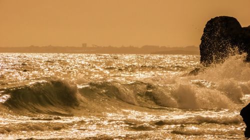 sea wave afternoon