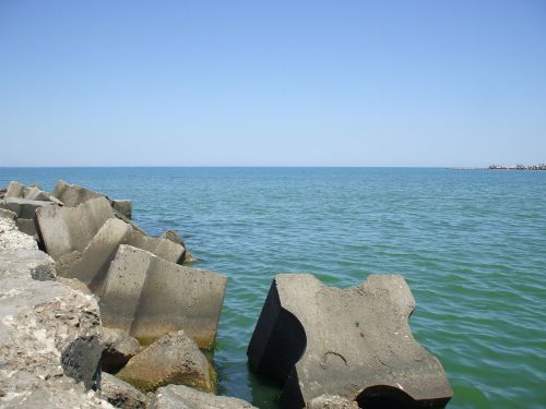 black sea romania rocks