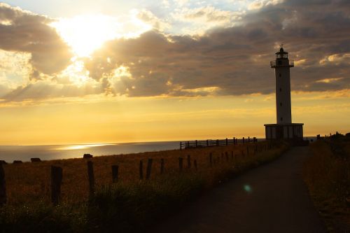 sea lighthouse sunset