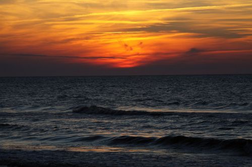sea west sunset