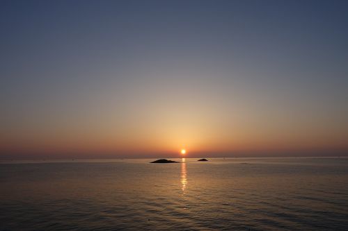 sea sunrise japan sea