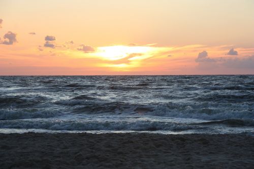 sea sunset water