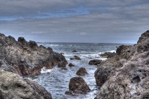 sea rocks sky