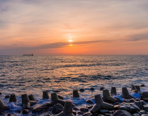 sea sunset seascape