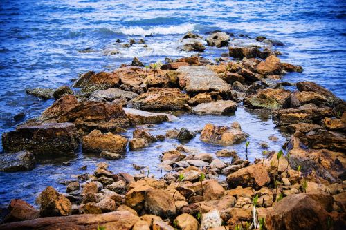 sea rocks cliff
