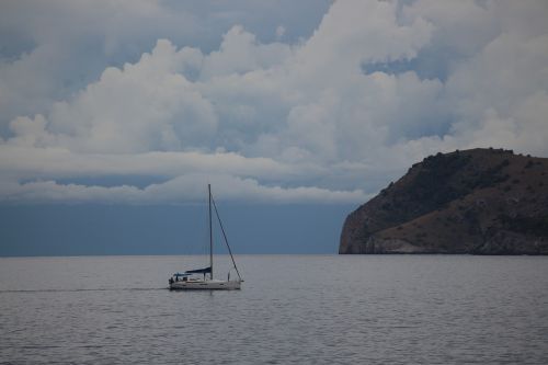 sea abendstimmung boats