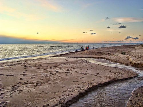 sea evening beach