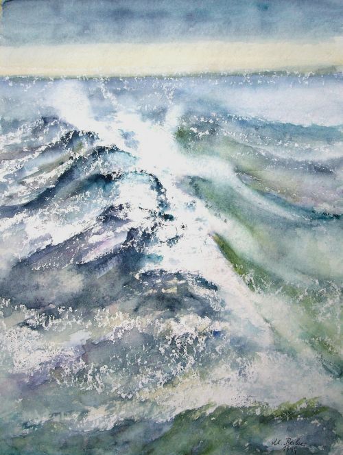 sea water painting