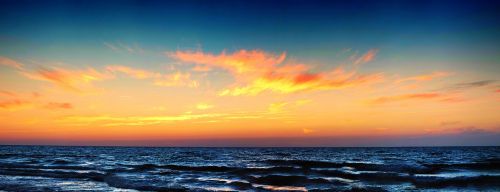 sea sunset panorama