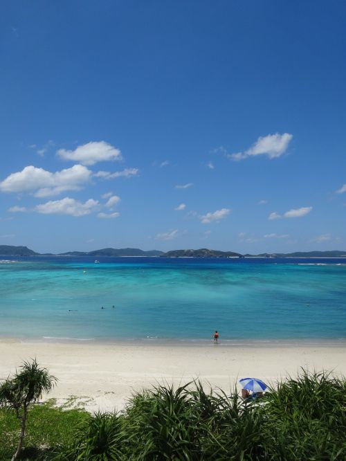 sea beach blue sky