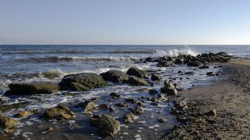 sea spray blue sky