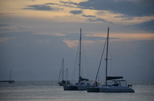 sea boats landscape