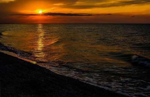 sea sunset wave