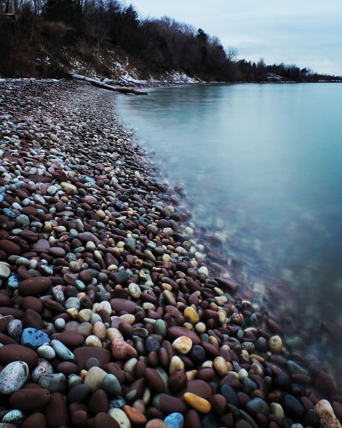sea water pebbles