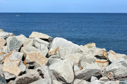 sea the coast rocks