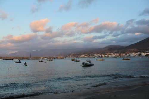 sea clouds boats