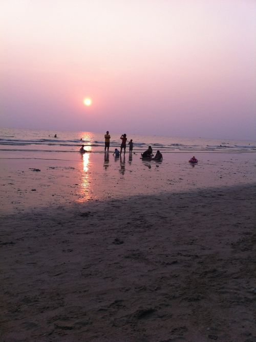 sea sunset sand