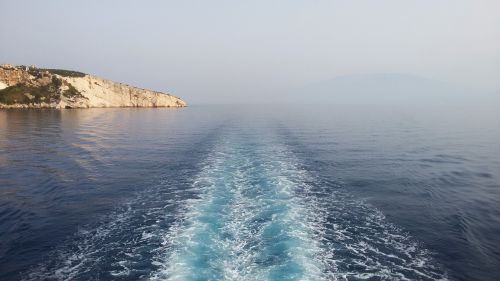 sea landscape fary boat