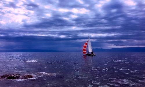 sea ocean sailboat