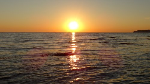 sea  sunset  reflection