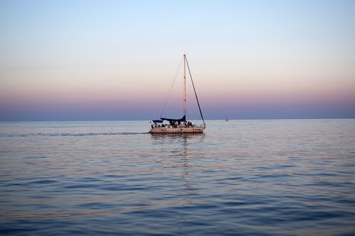 sea  boat  sunset