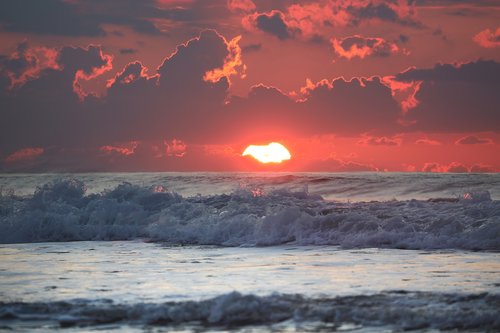 sea  sunset  water