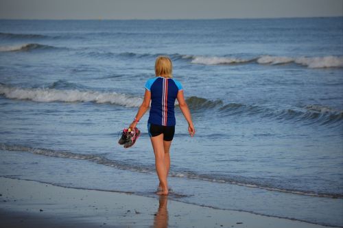 sea hiking woman