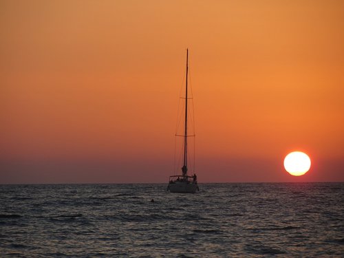 sea  sunset  sun