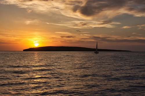 sea  sunset  island