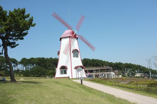 sea beach windmill