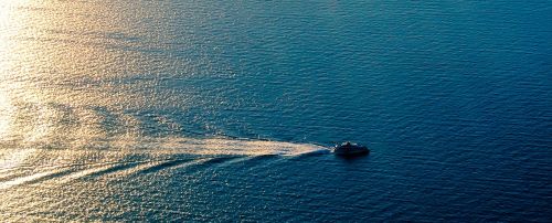 sea ship aerial view