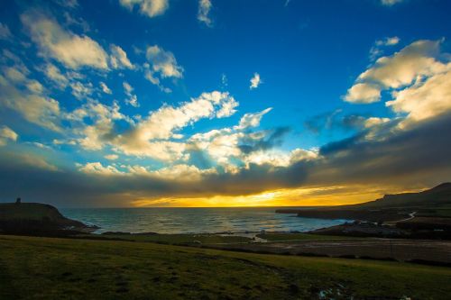 sea sunset dorset