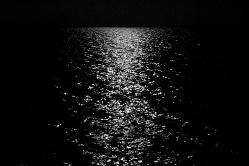 sea moon midnight