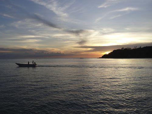 sea thailand sunset