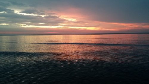sea poland sunset