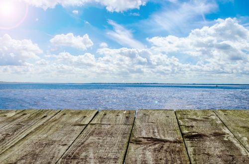 Sea And Wooden Platform