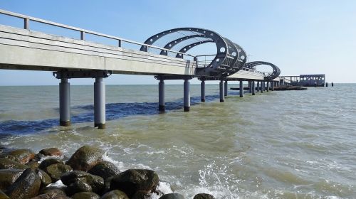 sea bridge baltic sea northern germany