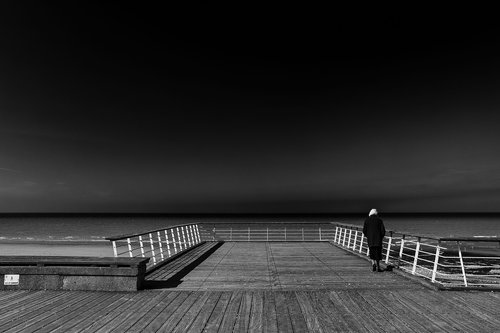 sea bridge  normandy  atmospheric