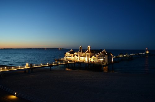 sea bridge  baltic sea  sellin