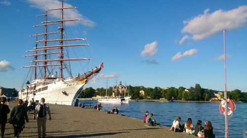 sea cloud ii stockholm quay wall