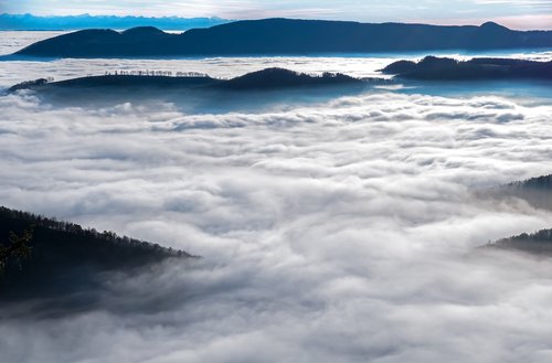 sea of fog  fog  view