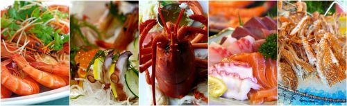seafood collage food collage