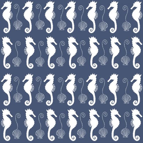 Seahorse And Shell Pattern